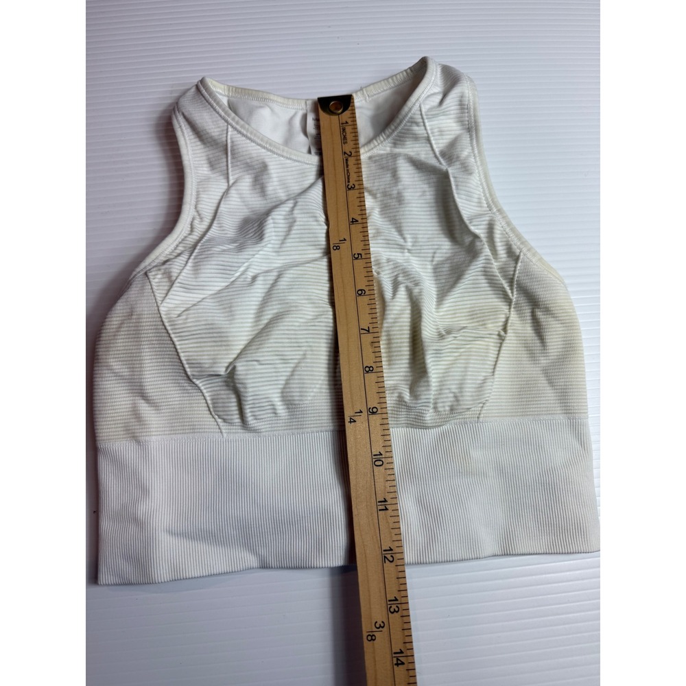 Lululemon Align Tank Top Light Support‎ Ribbed Knit Seamless White Size 4 - Picture 3 of 6